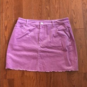 Purple Corduroy Skirt